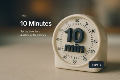 Modern Timer Design for Web Page with Start Button