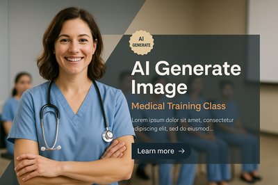 Confident Female Doctor in Medical Training Class