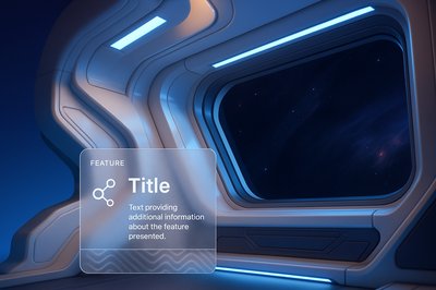 Futuristic Spaceship Interior with Transparent Feature Block