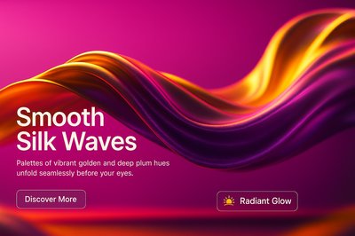 Dynamic Abstract Gold and Purple Silk Wave Background