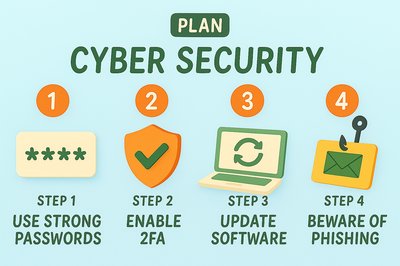 Cyber Security Awareness Infographic with Actionable Steps