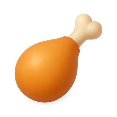 Realistic Toy Chicken Drumstick Figurine