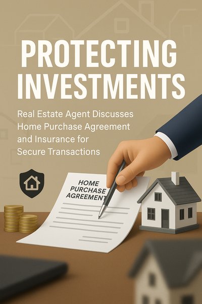 Real Estate Investment Guidance Graphic Featuring Document Signing