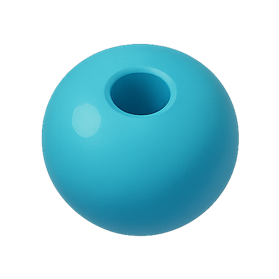 Stylized Blue Decorative Sphere with Hollow Center