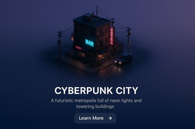 Futuristic Cyberpunk City Night Scene with Neon Lights