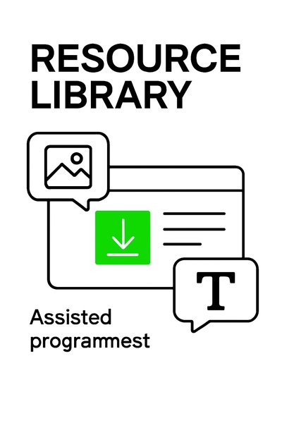 Resource Library Graphic with Download Icon