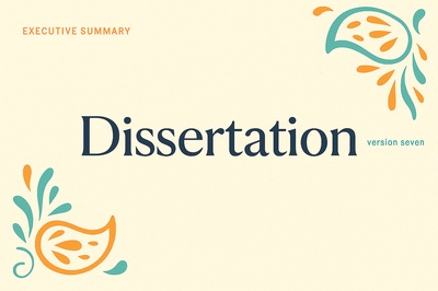 Elegant Dissertation Cover Design with Floral Motifs
