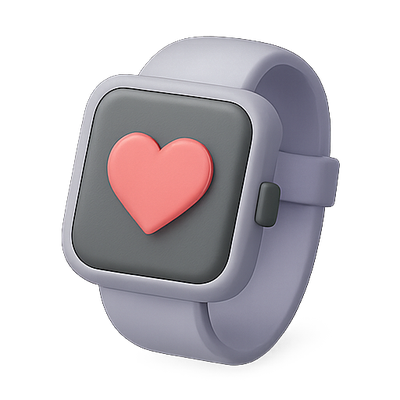 Stylized Heart Rate Monitor Smartwatch Design