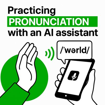 Educational Graphic on AI-Assisted Pronunciation Practice