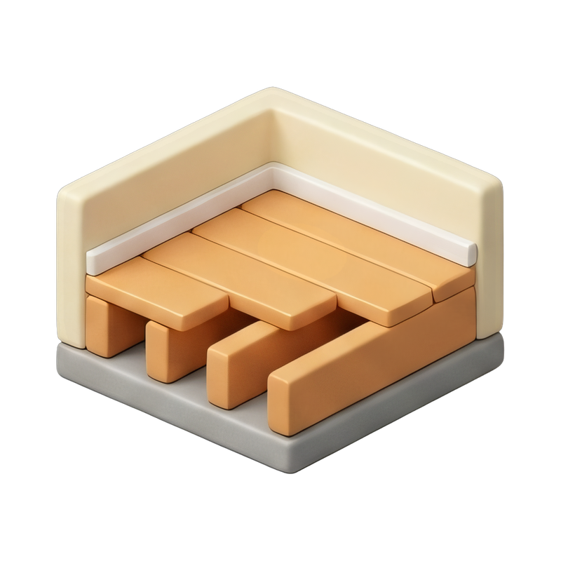 cutaway view of floor joists