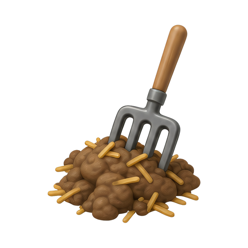 Manure fork for bedding