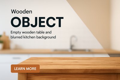 Stylish Wooden Table in Modern Kitchen Setting