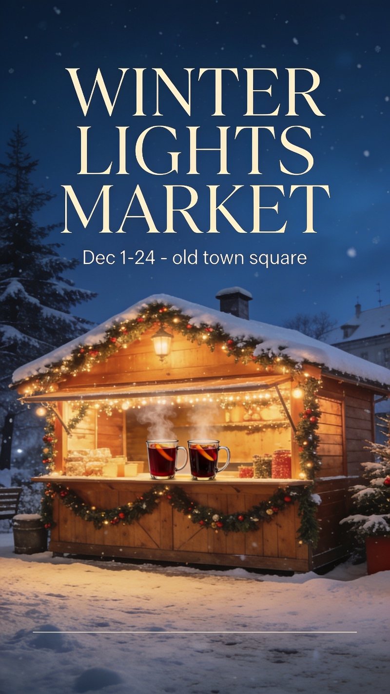 festive xmas market scene