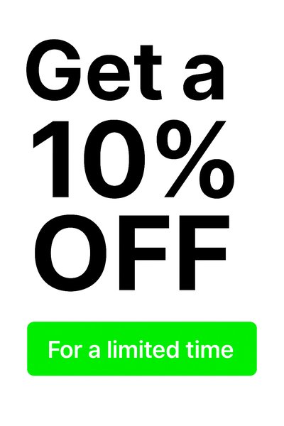 Promotional Discount Offer with Bold Typography