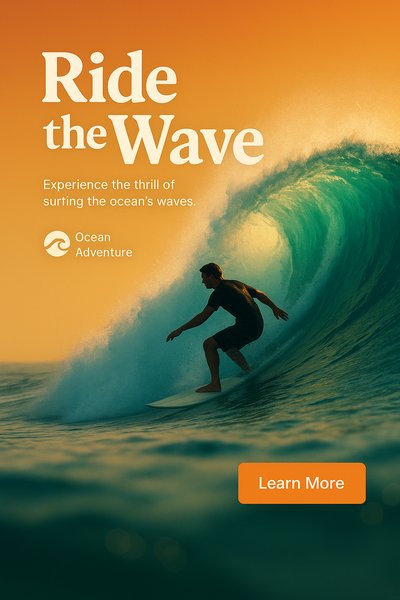 Exciting Surfing Adventure Promotional Banner