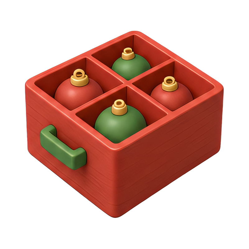 Organized bauble storage dividers