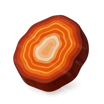 Stylized 3D Agate Icon with Vibrant Layers