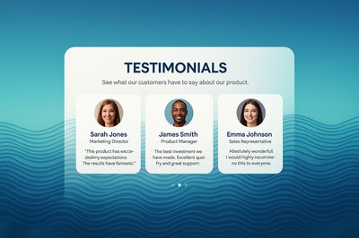 Engaging Testimonials Section with Modern Design