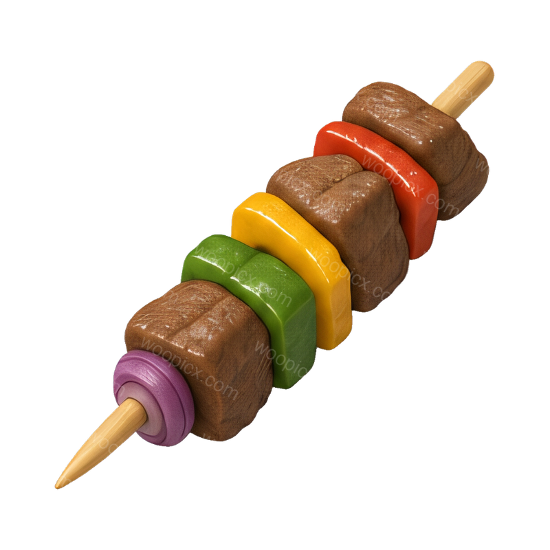 grilled kebab skewer on plate