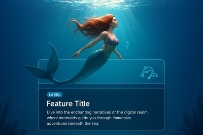 Enchanting Mermaid Swimming Underwater with Light Effects