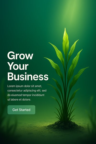 Modern Business Growth Concept with Greenery