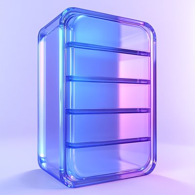 Modern Minimalist Refrigerator Design in Gradient Colors