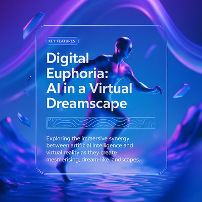 Digital Euphoria: AI in a Virtual Dreamscape Visual Design