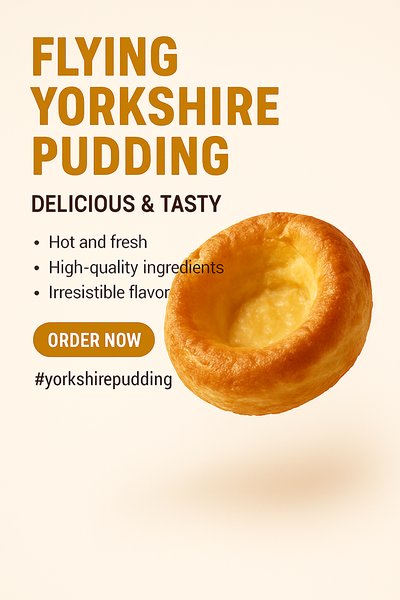 Promotional Poster for Flying Yorkshire Pudding