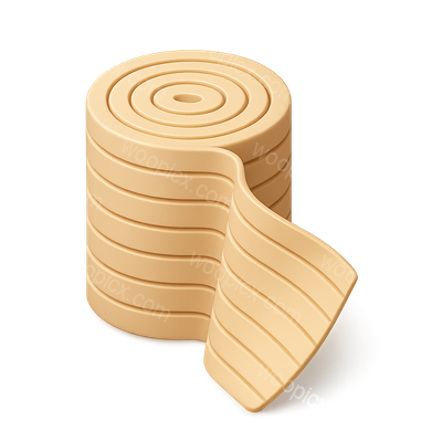 3D Elastic Bandage Icon in Isometric View