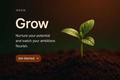 Stylish Web Design Concept Featuring Growth Theme