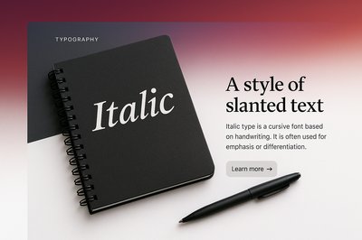 Modern Web Design with Emphasis on Italic Typography