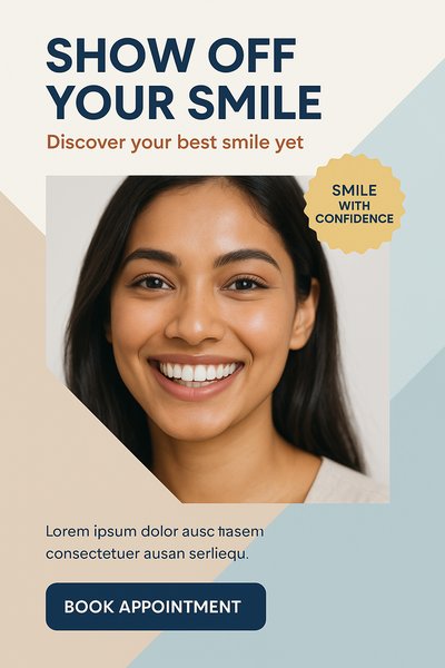 Smiling Young Model for Dental Advertisement