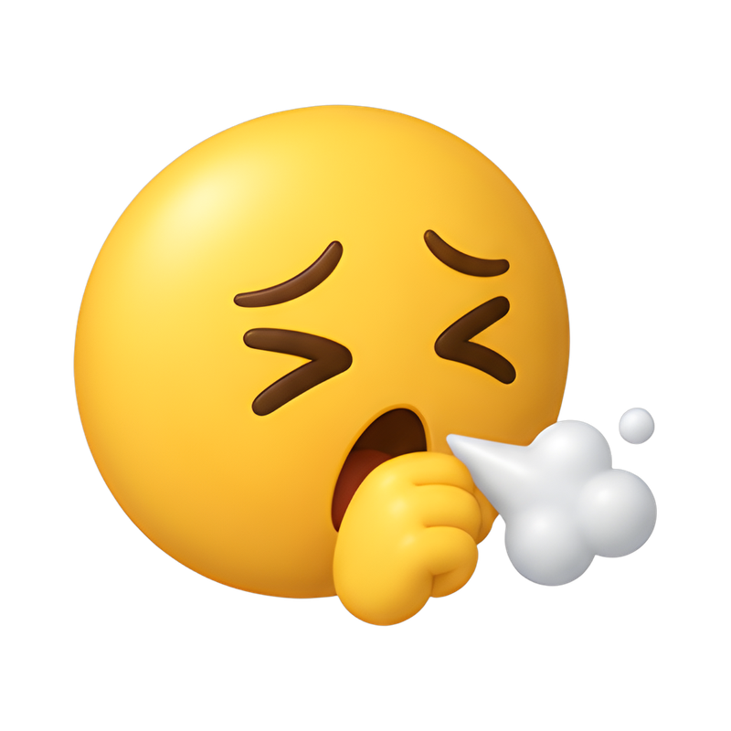 coughing face smiley illustration