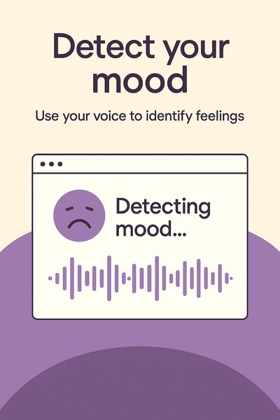 Mood Detection Concept Graphic with Voice Visualization