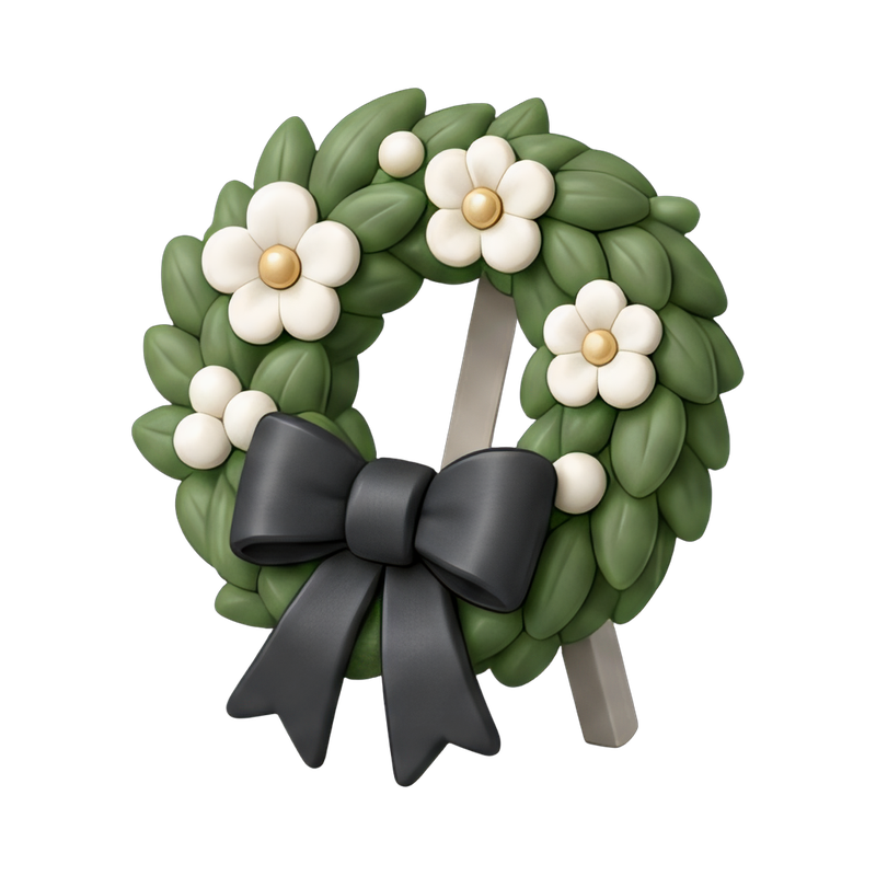 elegant funeral wreath design