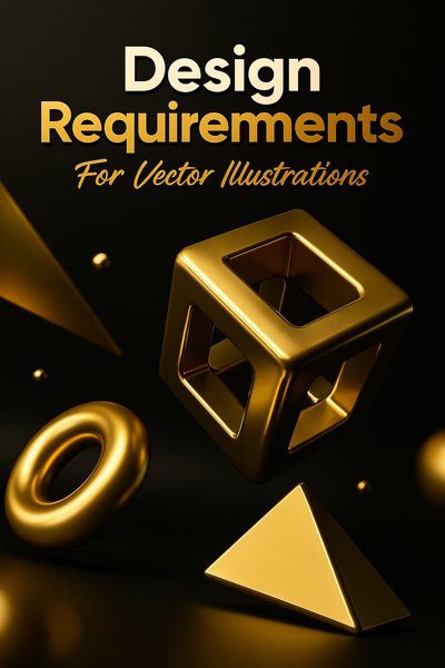 Luxurious 3D Gold Illustration on Black Background