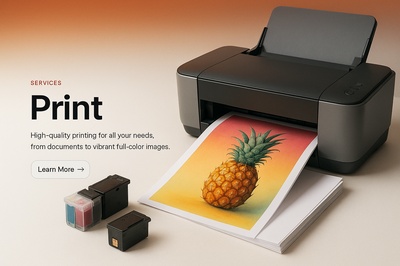 Stylish Print Services Web Page Design