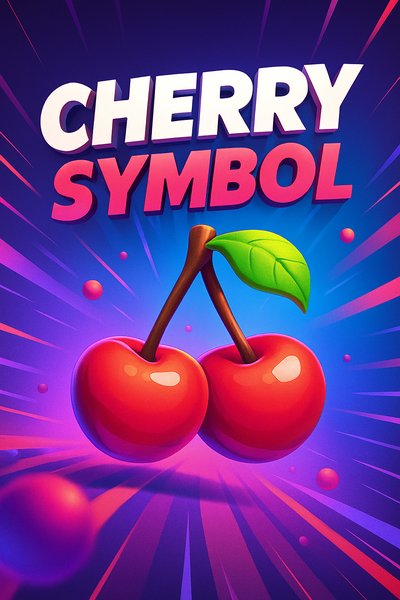 Dynamic Cherry Symbol Illustration with Engaging Aesthetic