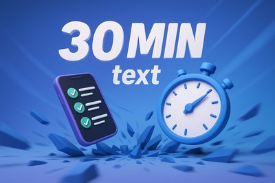 3D Illustration of Time Management Concept with Phone and Stopwatch