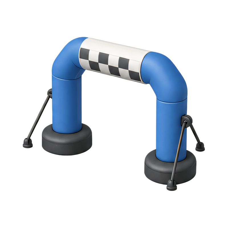 colorful inflatable finish arch