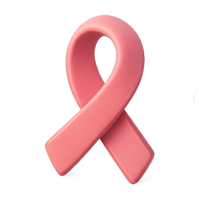 Stylized Pink Ribbon Symbol for Breast Cancer Awareness