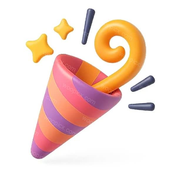 Colorful Party Poppers Animation Stock Footage