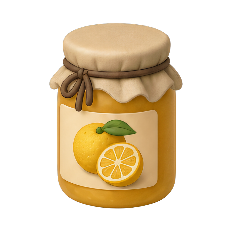 Yuzu tea in a glass jar