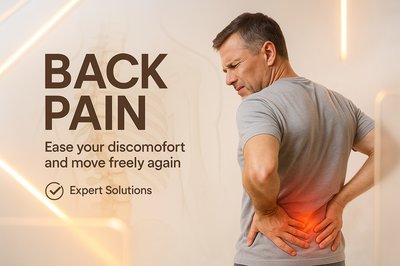 Health Promotion Banner for Back Pain Relief Solutions