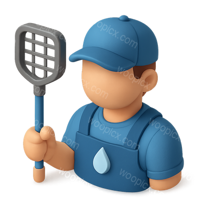 3D Pool Technician Icon with Isometric Design