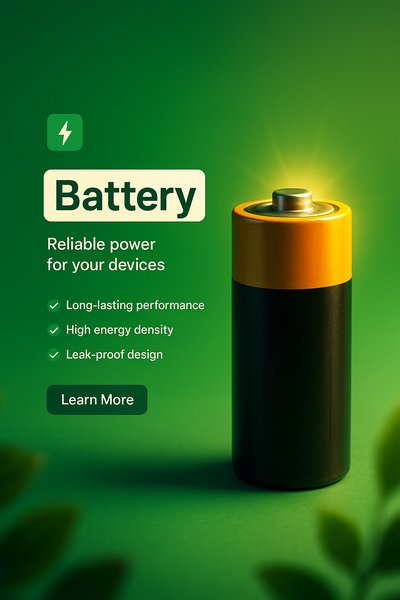 Modern Battery Image for Energy Solutions