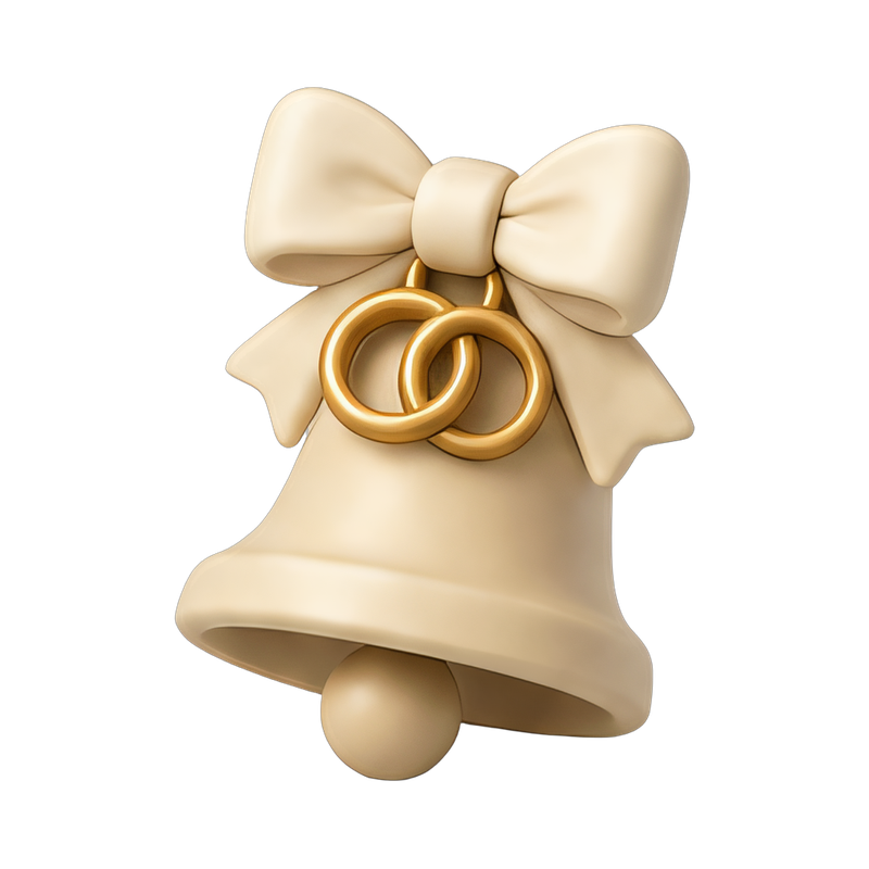 elegant wedding bell decoration