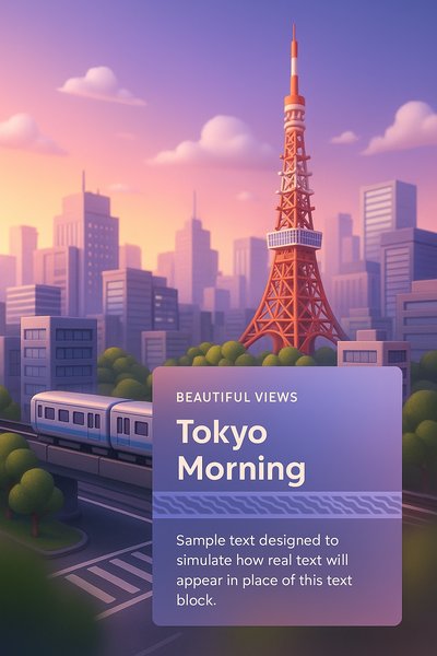 Stunning Tokyo Morning with Iconic Tower