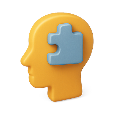 3D Puzzle Piece Concept Representing Problem Solving