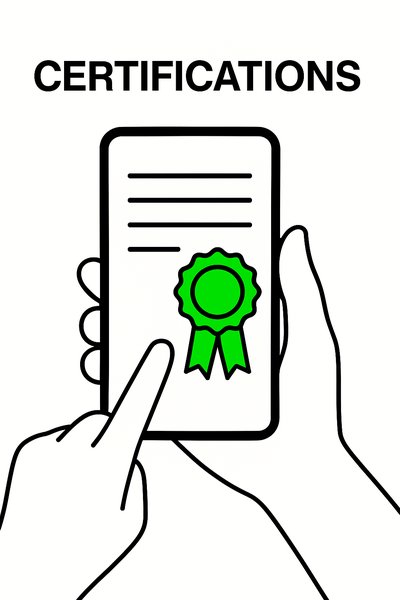 Digital Certification Showcase on Mobile Device